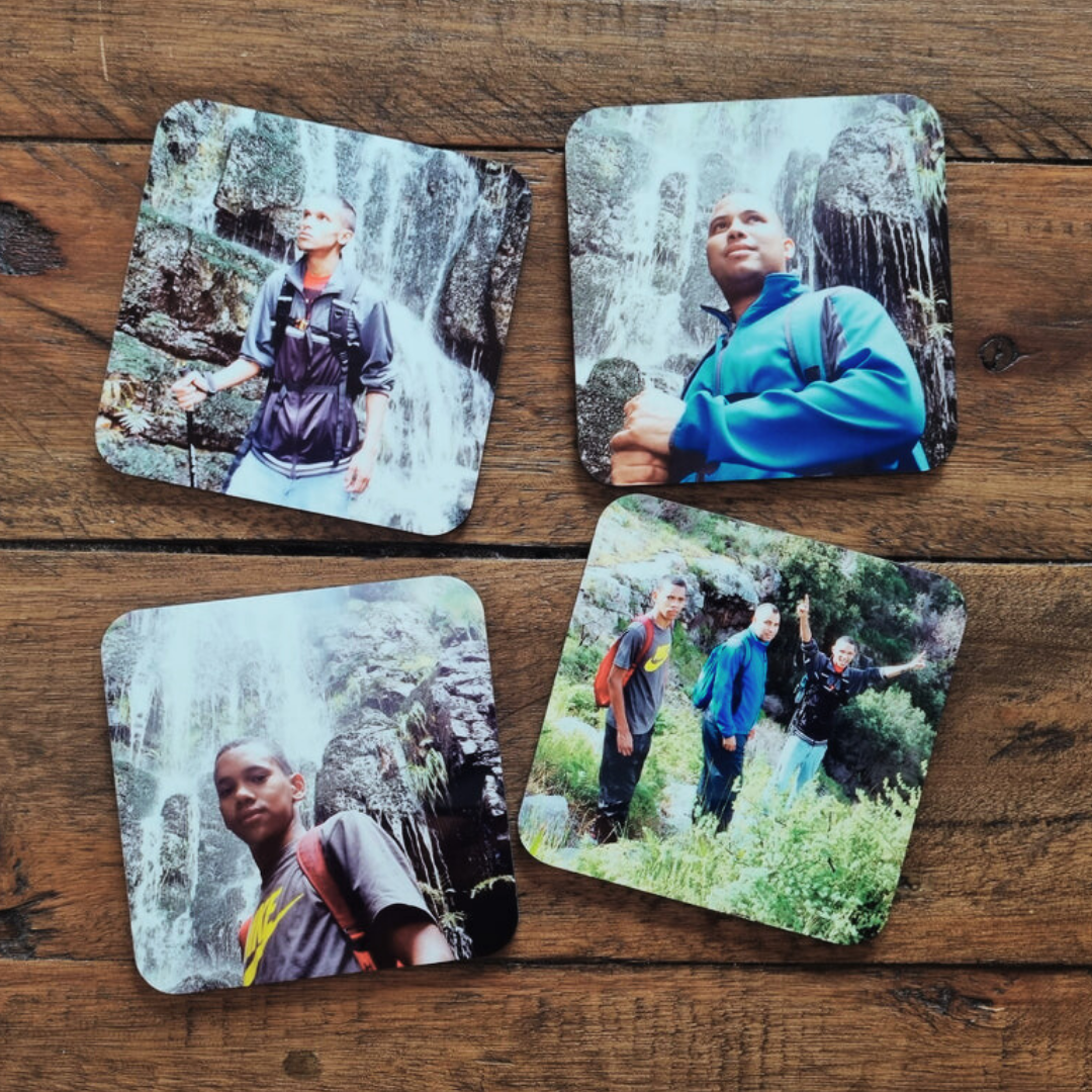 Custom Photo Coasters 10cm - Personalized Gift Set