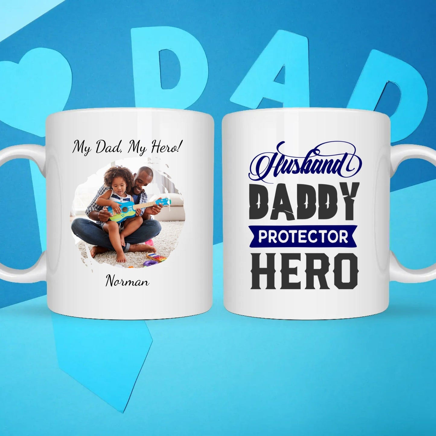 Personalized Dad Photo Mug with Quote – Custom Father’s Day Gift