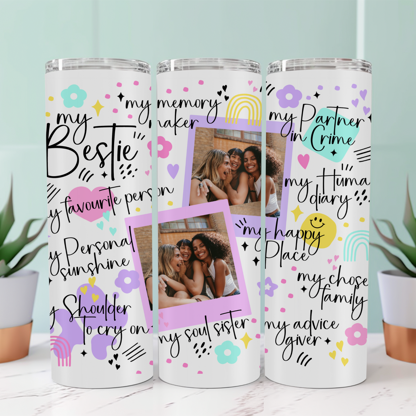 BESTIES PHOTO TUMBLER