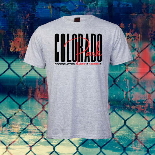 Colorado Park Coordinates T-Shirt – Proudly Local