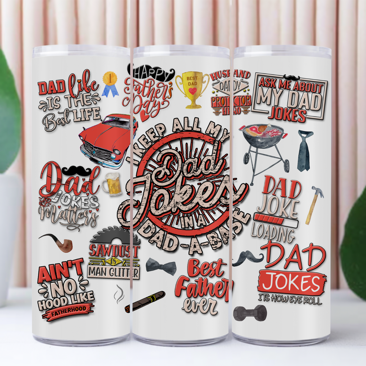 Dad Jokes Tumbler – Funny Gift with Assorted Classic Puns