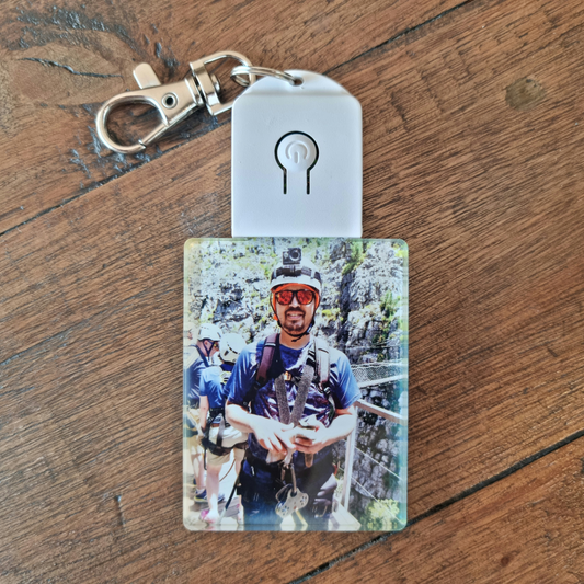 LED Acrylic Light Photo Keyrings
