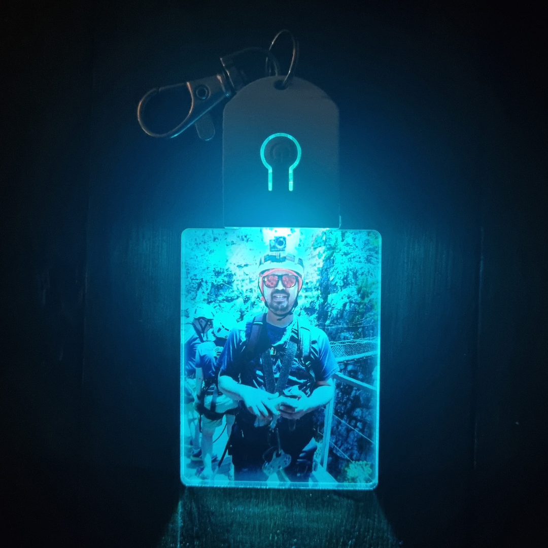 LED Acrylic Light Photo Keyrings