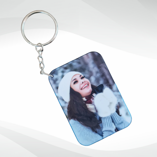 Personalized Photo Polymer Keyring – Double-Sided Custom Keepsake Gift