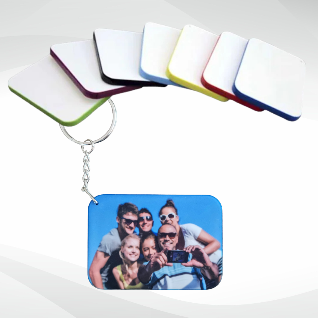 Personalized Photo Polymer Keyring – Double-Sided Custom Keepsake Gift