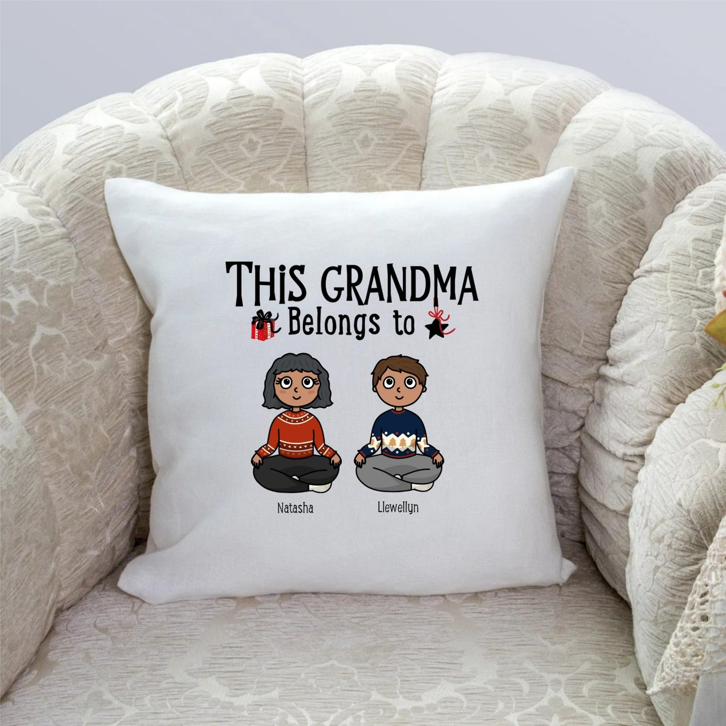 This Grandma/Grandpa Belongs To Scatter Cushion