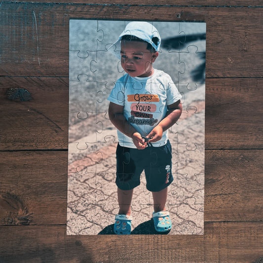 Personalized 35-Piece Photo Puzzle | Glossy Hardboard Puzzle 17cm x 27cm