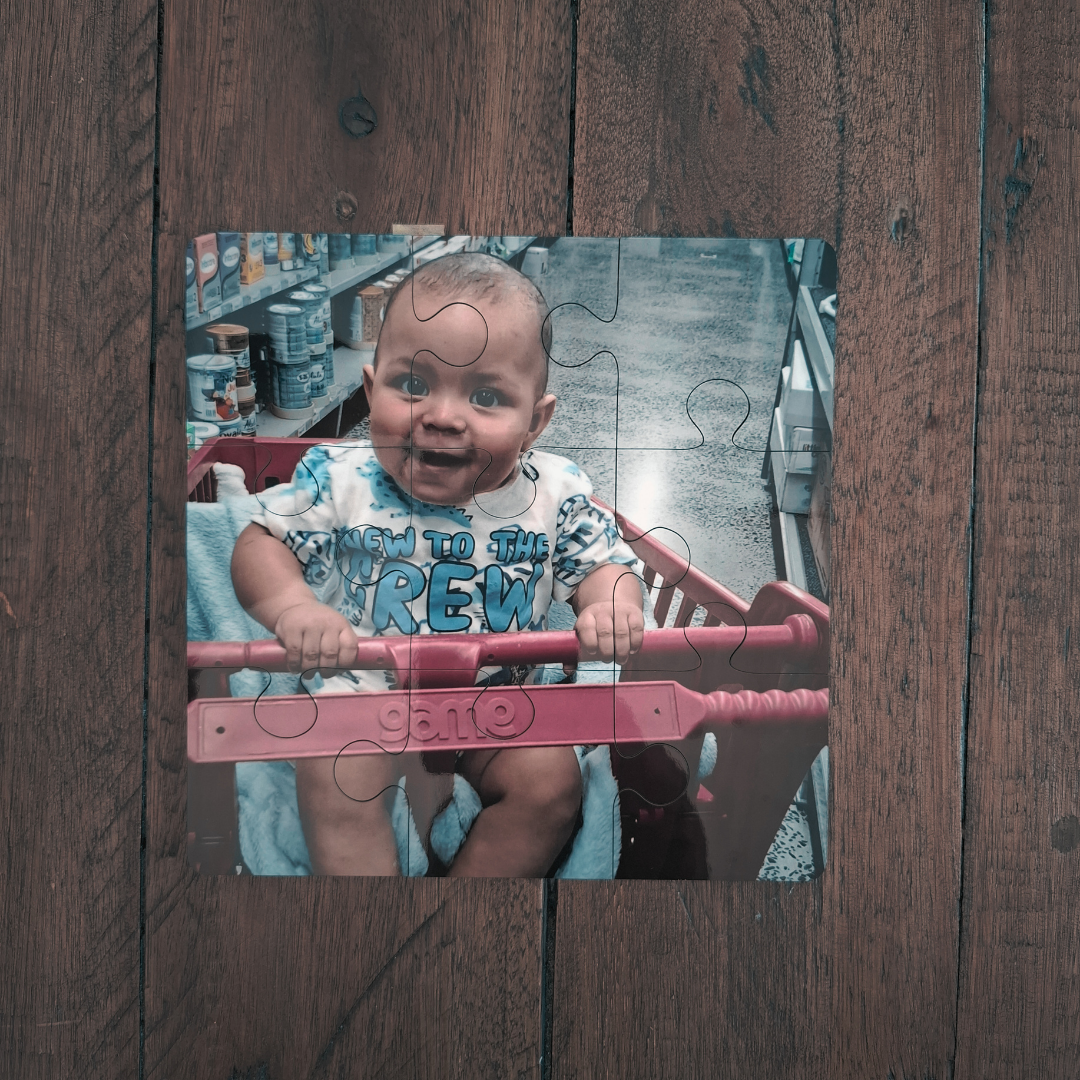 Personalized 9-Piece Photo Puzzle | Glossy Hardboard Puzzle 15cm