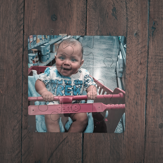 Personalized 9-Piece Photo Puzzle | Glossy Hardboard Puzzle 15cm