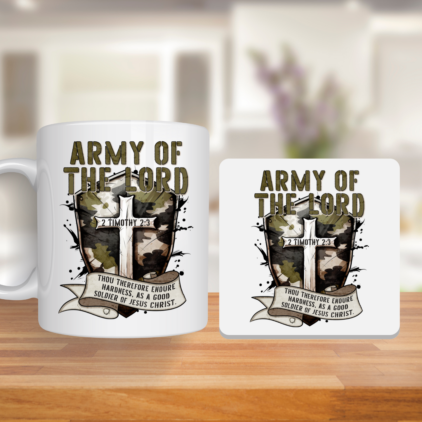 Bible Verse Mug & Coaster Set – Inspirational Christian Gift
