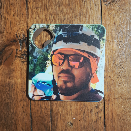 Custom Photo Bottle Opener Magnet - Personalized Gift 10cm