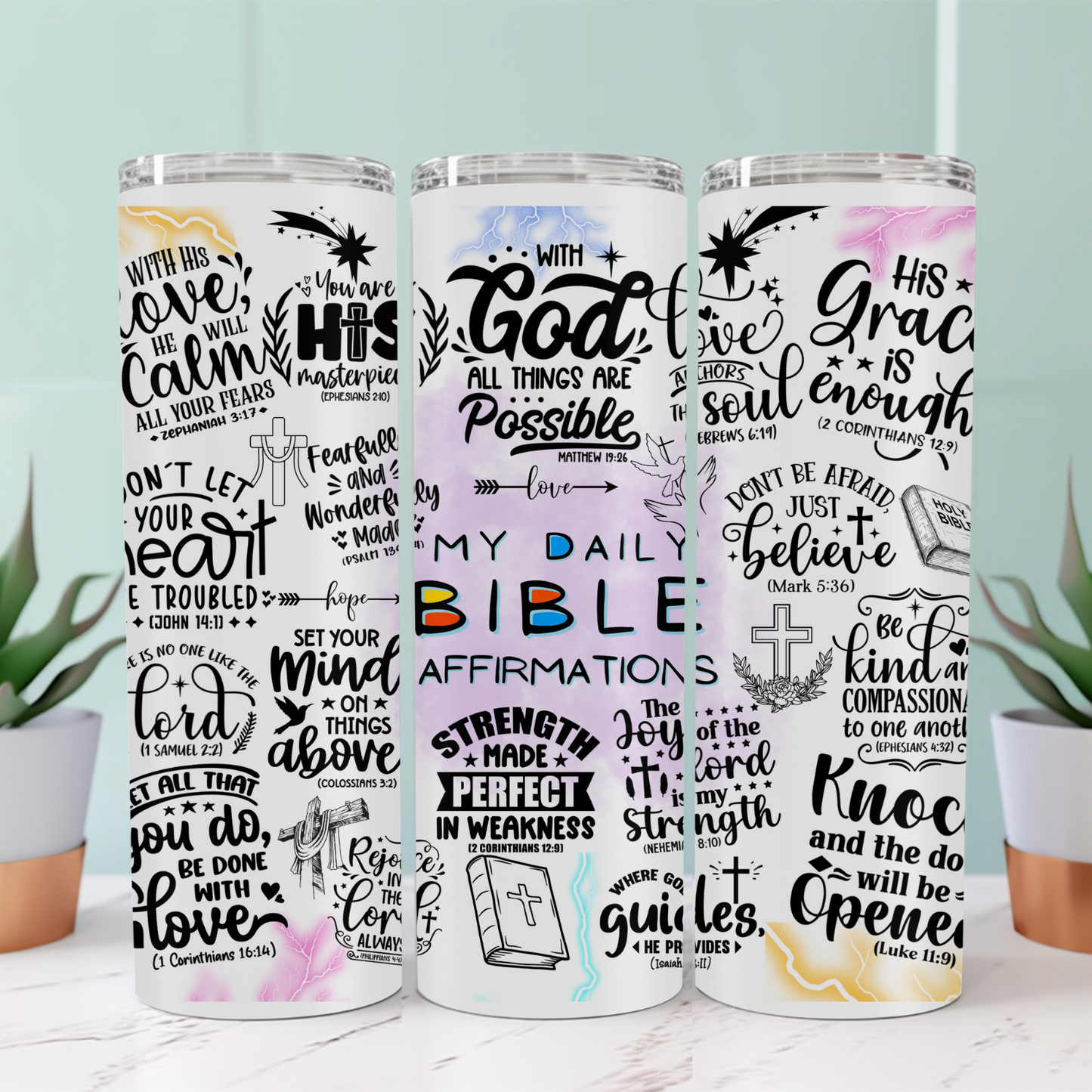 Bible Affirmations Tumbler