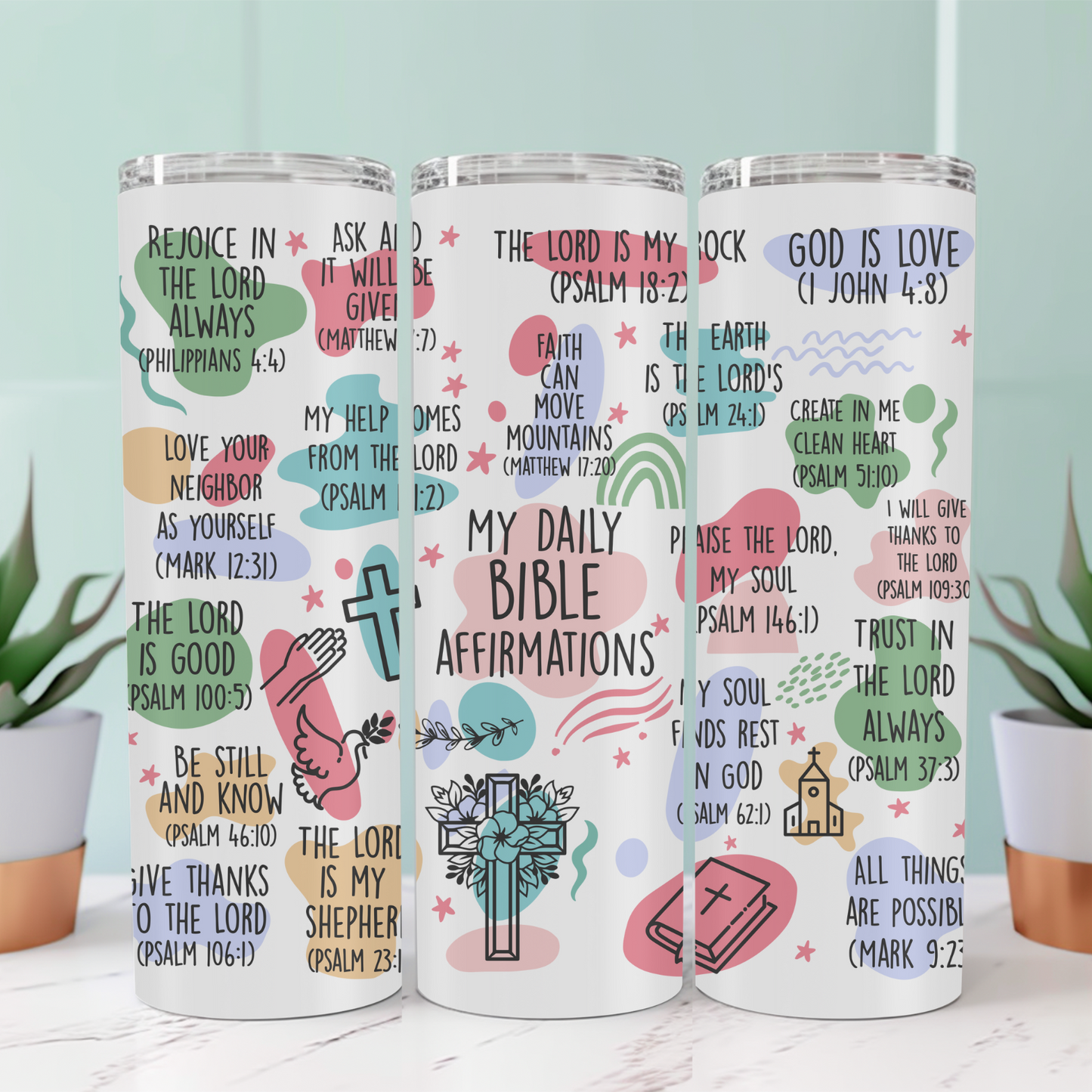 Bible Affirmations Tumbler