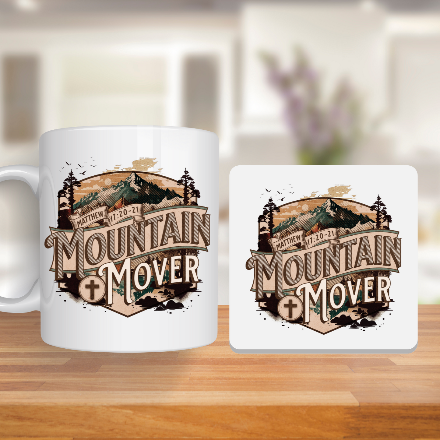 Bible Verse Mug & Coaster Set – Inspirational Christian Gift