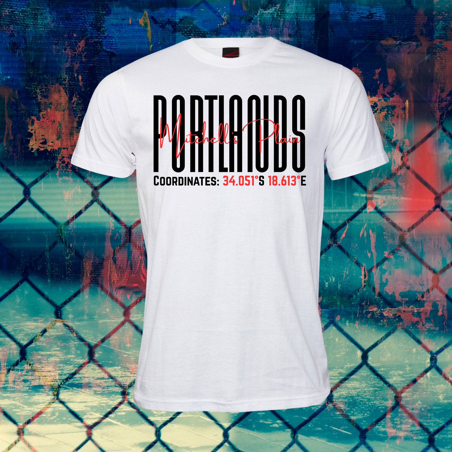 Portlands Coordinates T-Shirt – Represent Your Neighbourhood