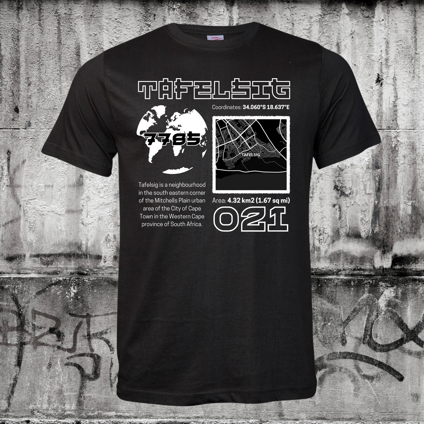 Tafelsig 7785 Map T-Shirt