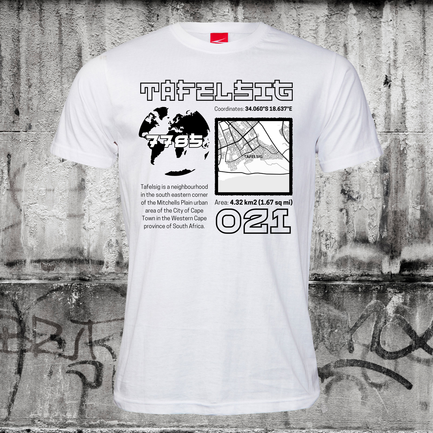 Tafelsig 7785 Map T-Shirt