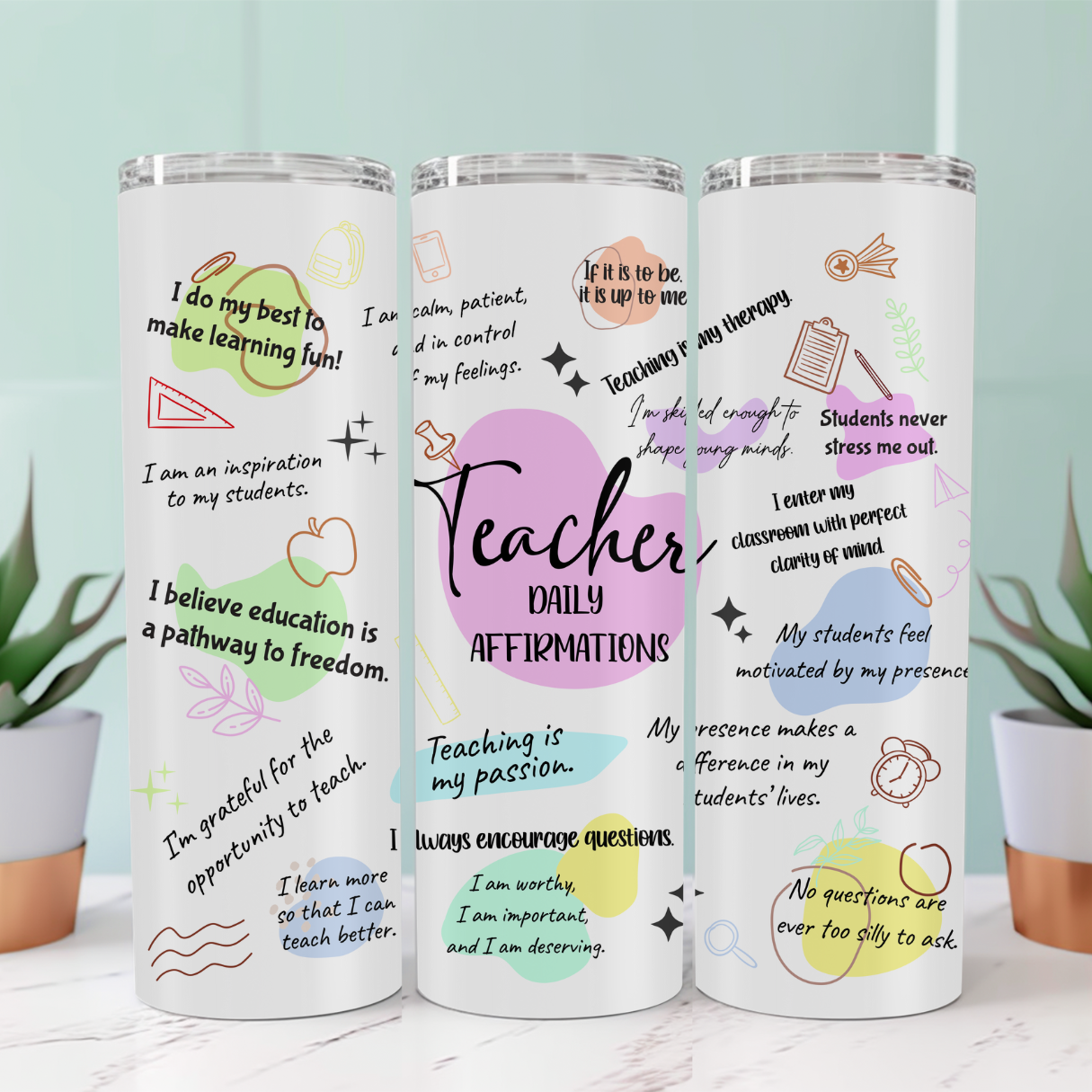 Teacher Affirmation Tumblers