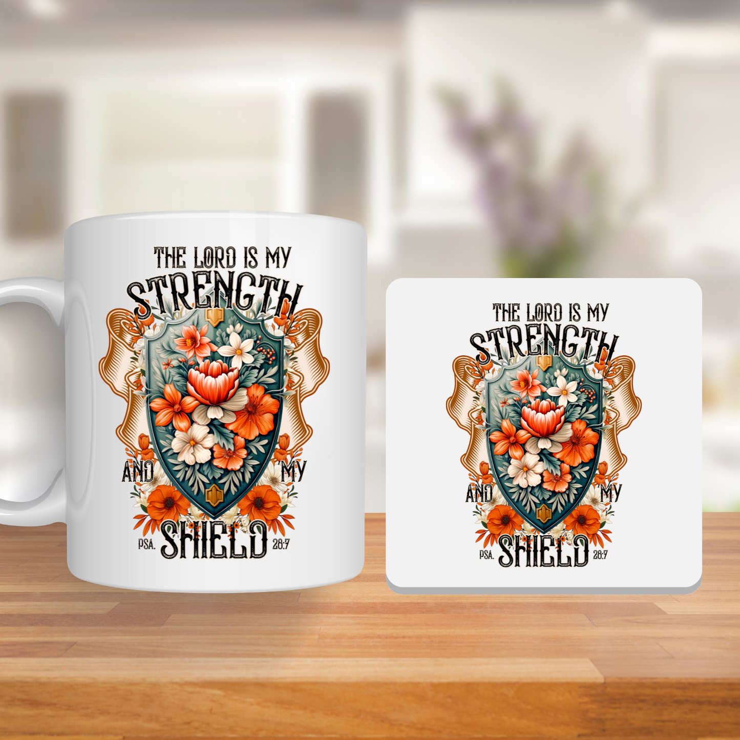 Bible Verse Mug & Coaster Set – Inspirational Christian Gift